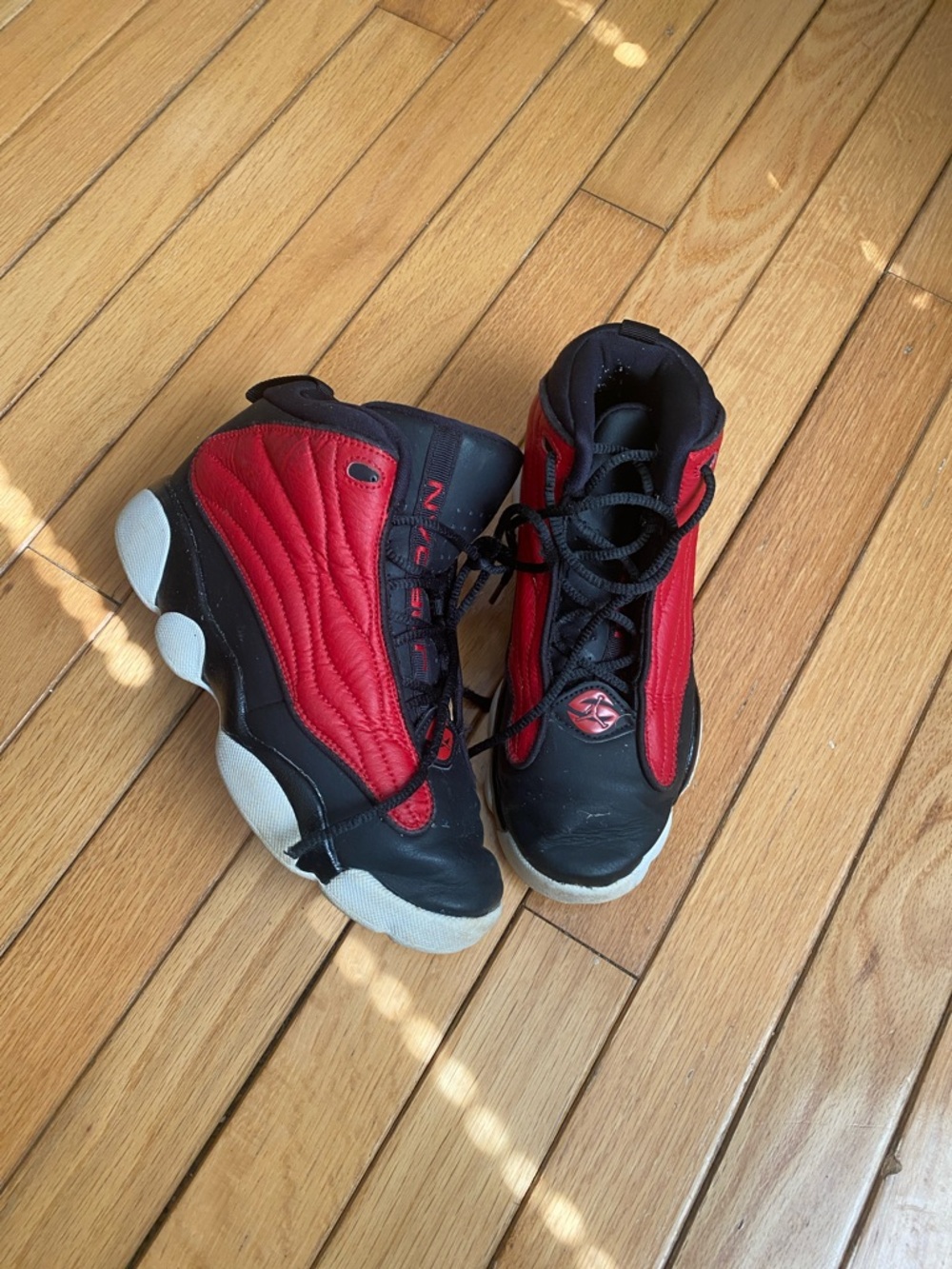 Nike Kids Jordan Pro Strong Black and Red High-Top Sneakers